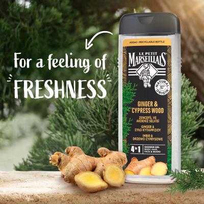 Le Petit Marseillais Ginger &amp; Cypress Wood Душ гел за мъже 400 ml