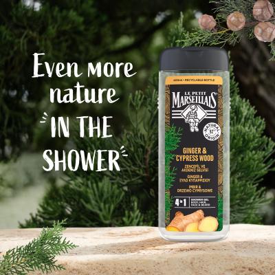 Le Petit Marseillais Ginger &amp; Cypress Wood Душ гел за мъже 400 ml