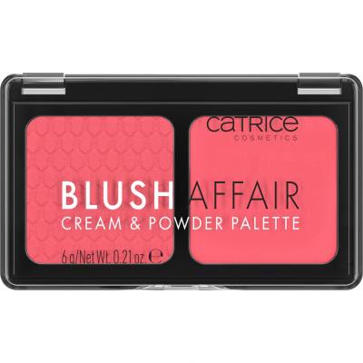 Catrice Blush Affair Cream &amp; Powder Palette Руж за жени 6 g Нюанс 010 Stunning Strawberry