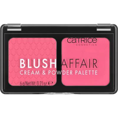 Catrice Blush Affair Cream &amp; Powder Palette Руж за жени 6 g Нюанс 020 Pleasing Pink