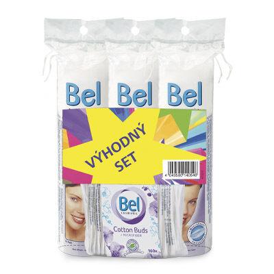 Bel Extrasoft Pads Подаръчен комплект тампони за почистване на грим 3 x 70 бр + клечки за уши 160 бр