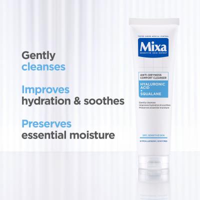 Mixa Hyaluronic Acid + Squalane Anti-Dryness Comfort Cleanser Почистващ гел за жени 150 ml