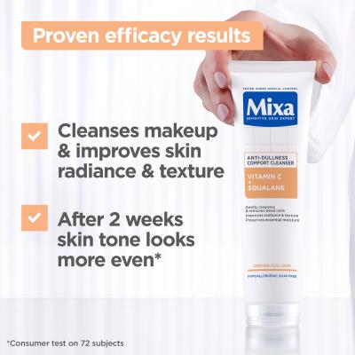 Mixa Vitamin C+ Squalane Anti-Dullness Comfort Cleanser Почистващ гел 150 ml