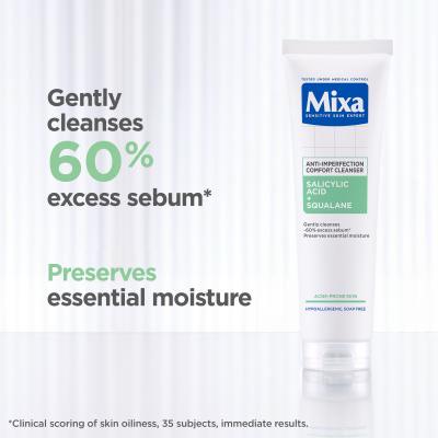 Mixa Salicylic Acid + Squalane Anti-Imperfection Comfort Cleanser Почистващ гел за жени 150 ml