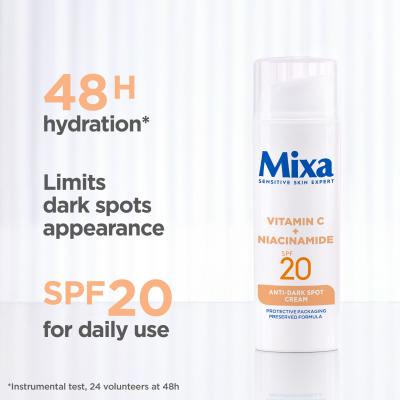 Mixa Vitamin C + Niacinamide Anti-Dark Spot Cream SPF20 Дневен крем за лице 50 ml