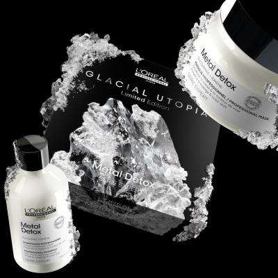 L&#039;Oréal Professionnel Metal Detox Glacial Utopia Limited Edition Подаръчен комплект шампоан Metal Detox 300 ml + маска за коса Metal Detox 250 ml