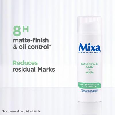 Mixa Salicylic Acid + AHA Anti-Imperfection Mattifying Gel Гел за лице за жени 50 ml