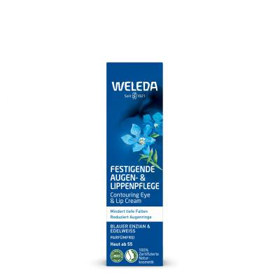 Weleda Blue Gentian &amp; Edelweiss Contouring Eye &amp; Lip Cream Околоочен крем за жени 10 ml