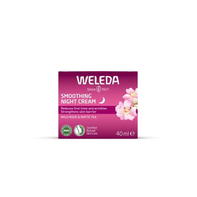 Weleda Wild Rose &amp; White Tea Smoothing Night Cream Нощен крем за лице за жени 40 ml