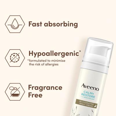 Aveeno Calm + Restore Re-Hydrating Night Cream Нощен крем за лице 50 ml