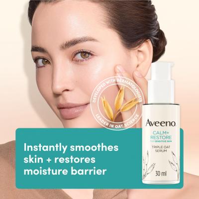 Aveeno Calm + Restore Triple Oat Serum Серум за лице 30 ml