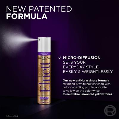 L&#039;Oréal Paris Elnett Micro-Diffusion Hairspray Anti-Brassiness Лак за коса за жени 300 ml