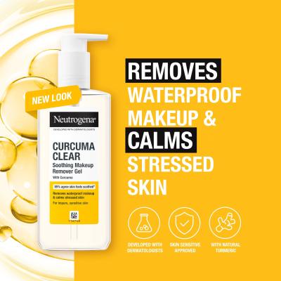 Neutrogena Curcuma Clear Soothing Makeup Remover Gel Почистване на грим 200 ml