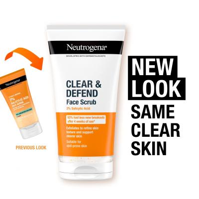 Neutrogena Clear &amp; Defend Face Scrub Ексфолиант 150 ml