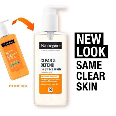 Neutrogena Clear &amp; Defend Daily Face Wash Почистващ гел 200 ml