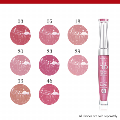 BOURJOIS Paris 3D Effet Блясък за устни за жени 5,7 ml Нюанс 20 Rose Symphonic