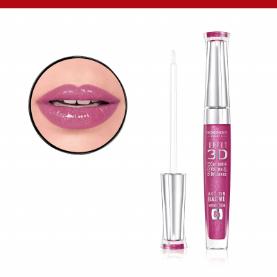 BOURJOIS Paris 3D Effet Блясък за устни за жени 5,7 ml Нюанс 23 Framboise Magnific