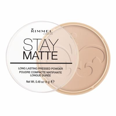 Rimmel London Stay Matte Пудра за жени 14 g Нюанс 005 Silky Beige