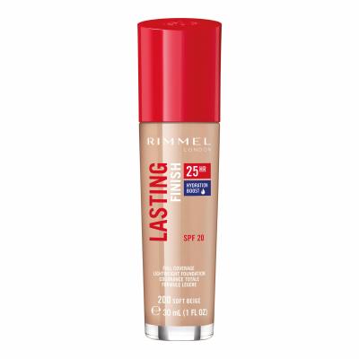 Rimmel London Lasting Finish 25H SPF20 Фон дьо тен за жени 30 ml Нюанс 200 Soft Beige