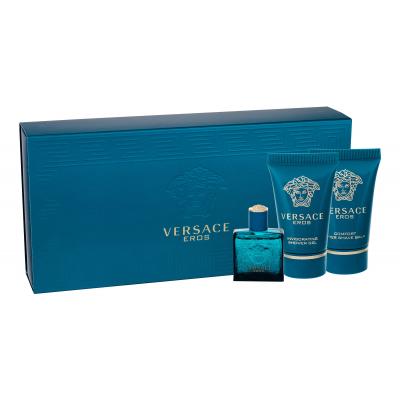 Versace Eros Подаръчен комплект EDT 5 ml + душ гел 25 ml + балсам за след бръснене 25 ml