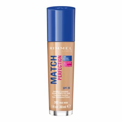 Rimmel London Match Perfection SPF20 Фон дьо тен за жени 30 ml Нюанс 303 True Nude