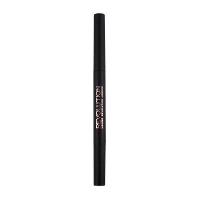 Makeup Revolution London Duo Brow Definer Молив за вежди за жени 0,15 g Нюанс Dark Brown