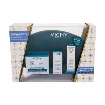 Vichy Aqualia Thermal Rich Подаръчен комплект грижа за лице 50 ml + серум за лице Minéral 89 10 ml + грижа за лице 3 ml + козметична чантичка