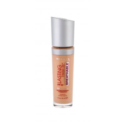 Rimmel London Lasting Finish Breathable 25HR SPF20 Фон дьо тен за жени 30 ml Нюанс 101 Classic Ivory