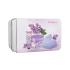 Dermacol Lilac Flower Shower Body Scrub Подаръчен комплект пилинг за тяло Lilac Flower Shower 200 g + крем за ръце Lilac Flower Care 30 ml + декоративна ароматна свещ + метална кутия