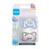 MAM Supreme Silicone Pacifier 0m+ Blue & Grey Биберон за деца 2 бр