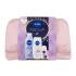 Nivea Smooth Care Skincare Moments Подаръчен комплект лосион за тяло Smooth Sensation 400 ml + душ крем Diamond & Argan Oil 250 ml + антиперспирант Invisible Black & White Clear 50 ml + балсам за устни Labello Soft Rosé 4,8 g + козметична чантичка