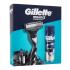 Gillette Mach3 Charcoal Подаръчен комплект самобръсначка Mach3 Charcoal 1 бр. + гел за бръснене Series Shave Gel Cleansing With Charcoal 200 ml