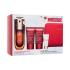 Clarins Double Serum & Super Restorative Collection Подаръчен комплект серум за лице Double Serum 50 ml + дневен крем за лице Super Restorative Day Cream 15 ml + нощен крем за лице Super Restorative Night Cream 15 ml + основа под грим SOS Primer 5 ml + червена козметична чантичка