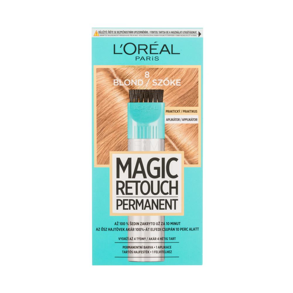 Loréal Paris Magic Retouch Permanent Боя за коса за жени 18 Ml Нюанс 8