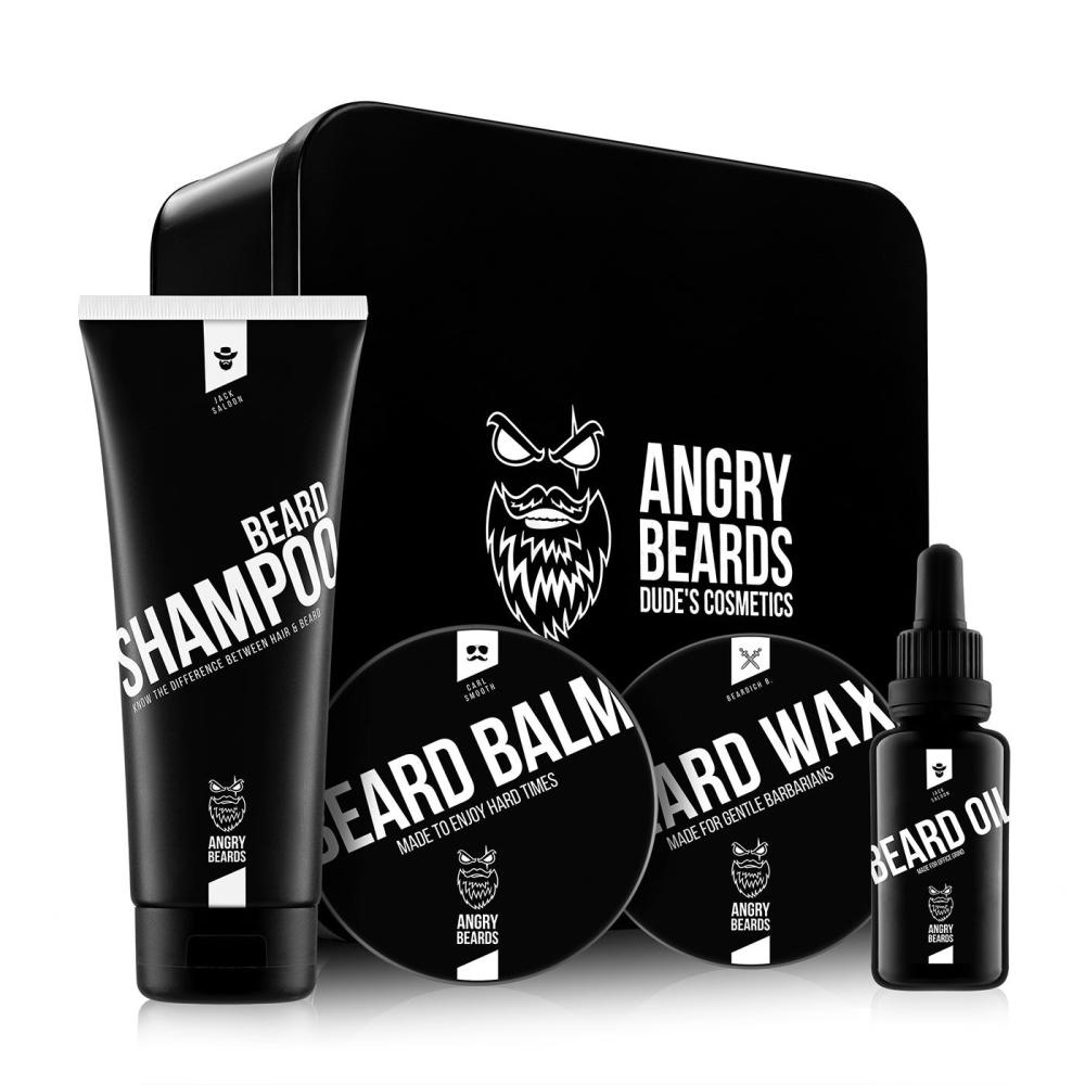 Angry Beards Beard Grooming Set Smooth Шампоани за брада за мъже Parfimo Bg