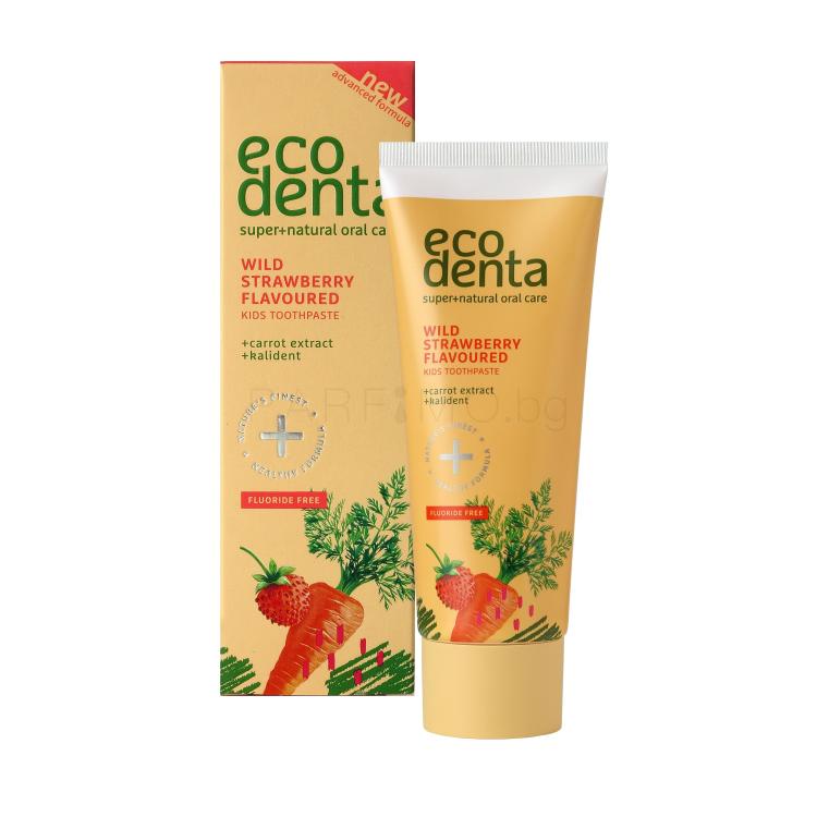 Ecodenta Toothpaste Wild Strawberry Flavoured Паста за зъби за деца 75 ml увредена кутия