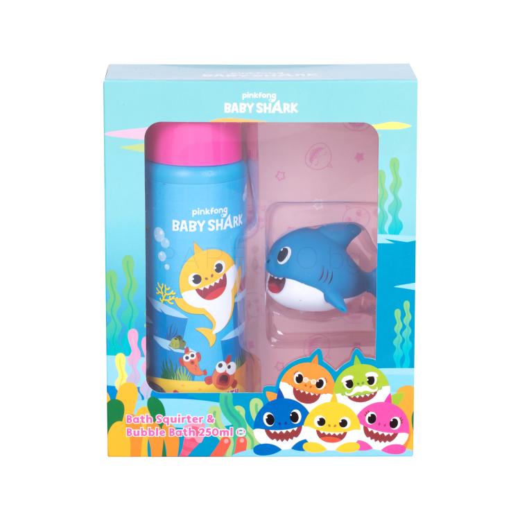 Pinkfong Baby Shark Bubble Bath Kit Подаръчен комплект пяна за вана 250 ml + детска играчка за баня 1 бр увредена кутия