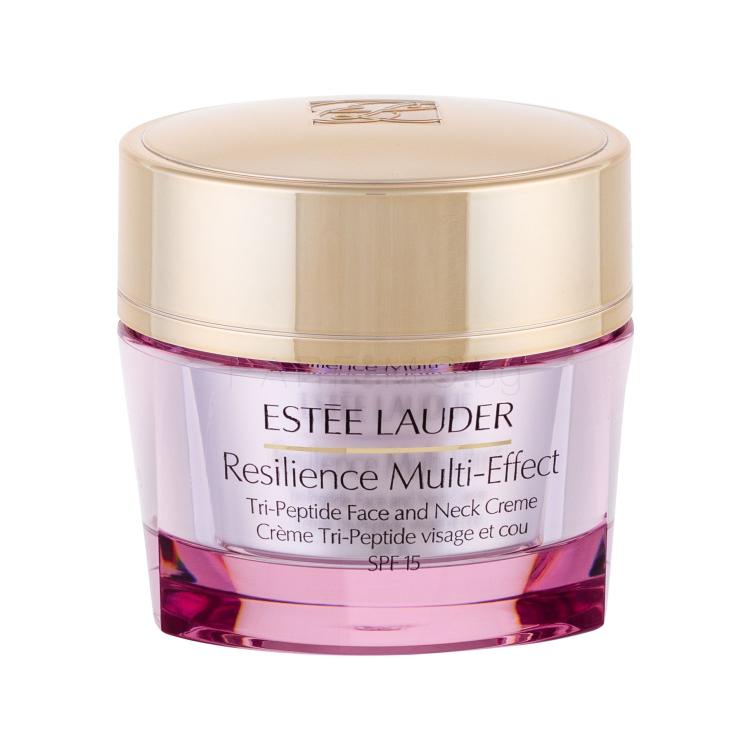 Estée Lauder Resilience Multi-Effect Tri-Peptide Face and Neck SPF15 Дневен крем за лице за жени 50 ml увредена кутия