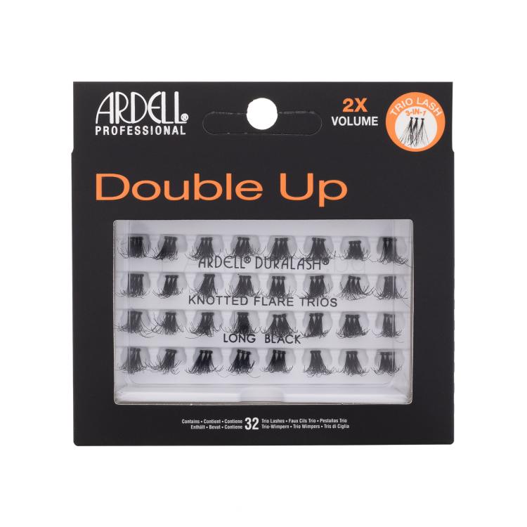 Ardell Double Up Knotted Trio Lash Изкуствени мигли за жени 32 бр Нюанс Long Black