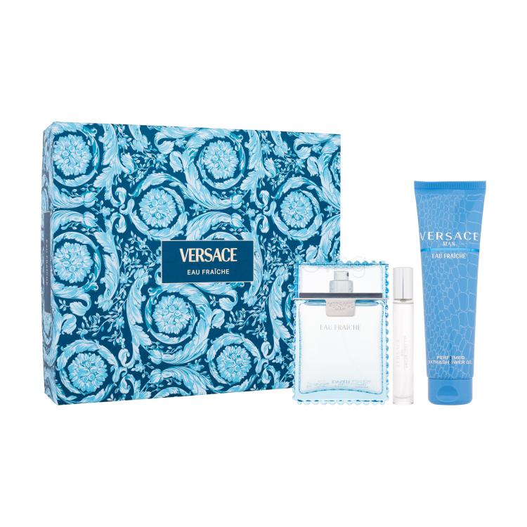 Versace Man Eau Fraiche Подаръчен комплект EDT 100 ml + EDT 10 ml + душ гел 150 ml