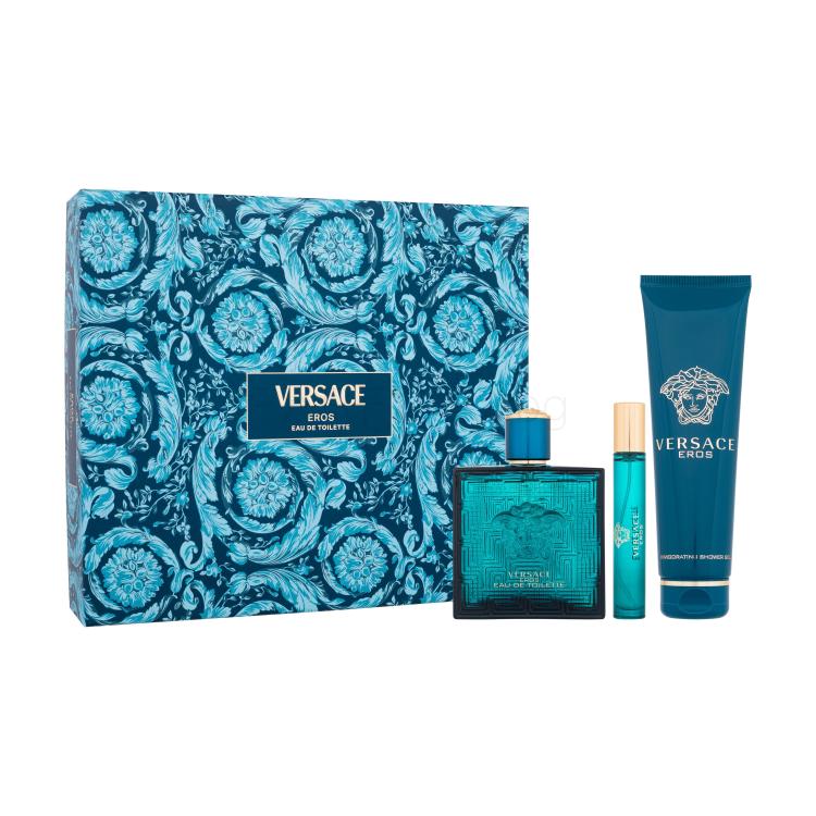 Versace Eros Подаръчен комплект EDT 100 ml + EDT 10 ml + душ гел 150 ml