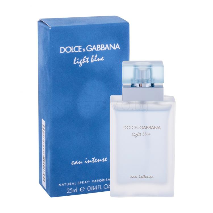 Dolce&amp;Gabbana Light Blue Eau Intense Eau de Parfum за жени 25 ml увредена кутия