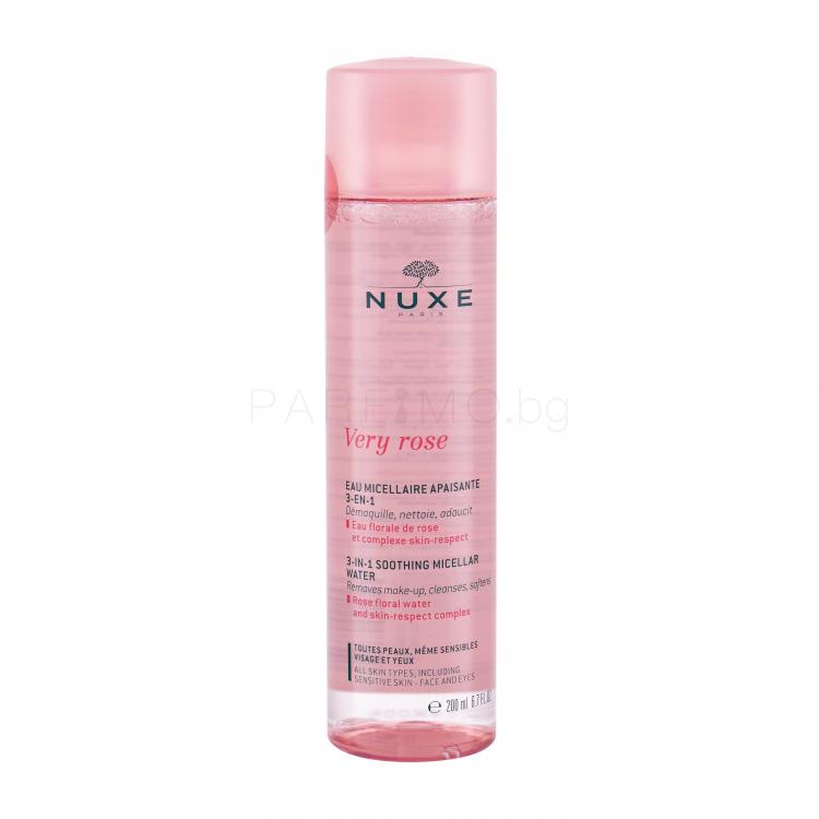 NUXE Very Rose 3-In-1 Soothing Мицеларна вода за жени 200 ml