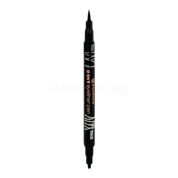 Essence Eyeliner Pen 2in1 Очна линия за жени 1 ml Нюанс Black