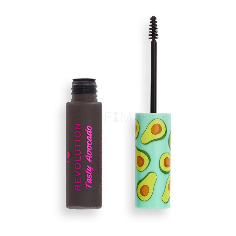 I Heart Revolution Tasty Avocado Brow Gel Спирала за вежди за жени 6 ml Нюанс Dark Brown