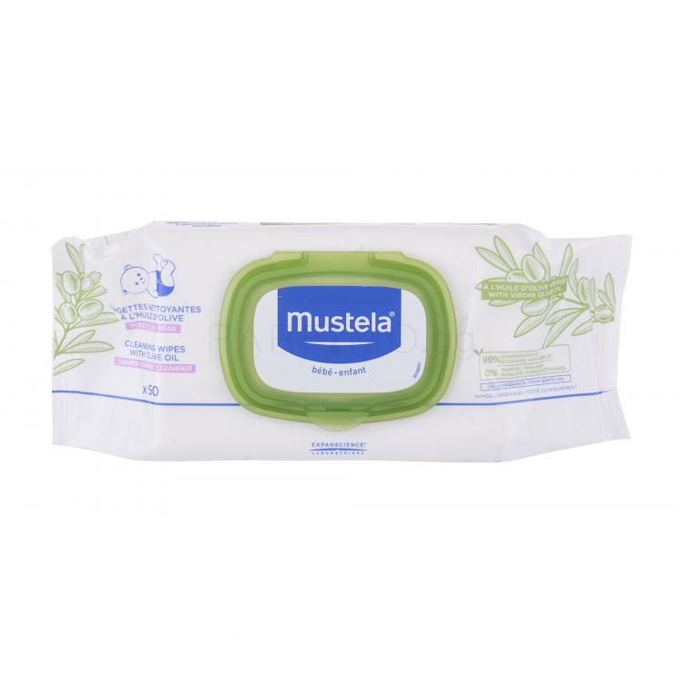 Mustela Bébé Olive Oil Почистващи кърпички за деца 50 бр