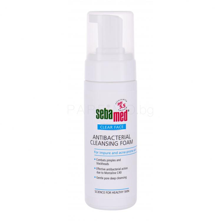 SebaMed Clear Face Antibacterial Почистваща пяна за жени 150 ml