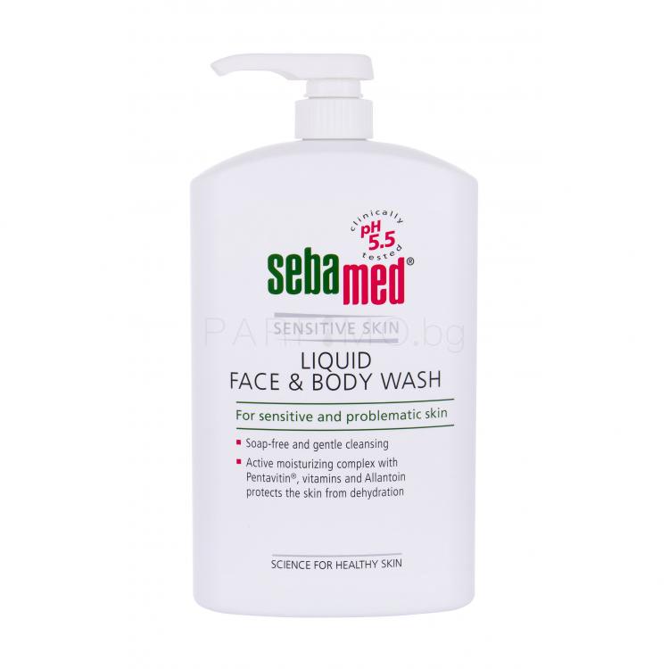 SebaMed Sensitive Skin Face &amp; Body Wash Течен сапун за жени 1000 ml