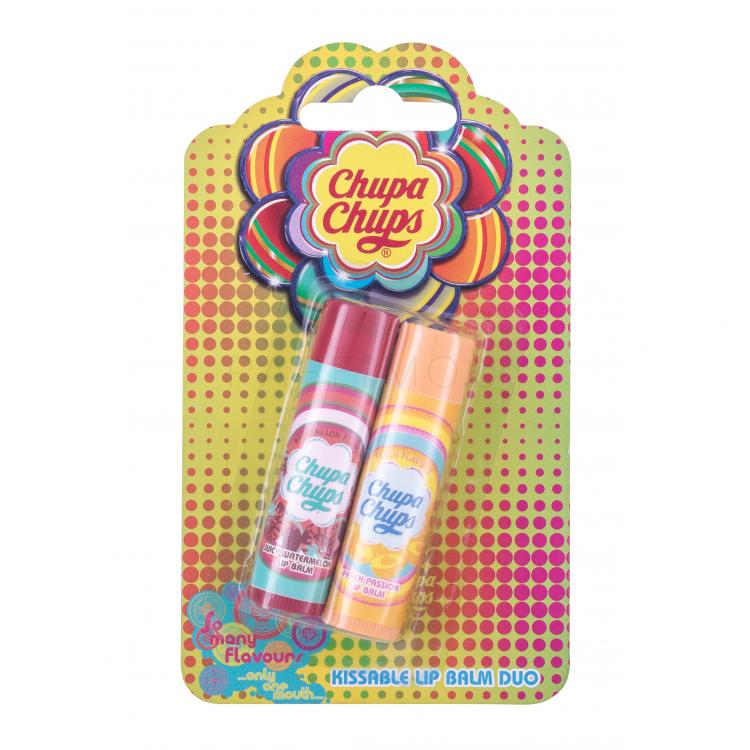 Chupa Chups Lip Balm Duo Подаръчен комплект балсам за устни 4 g + балсам за устни 4 g Peach Passion