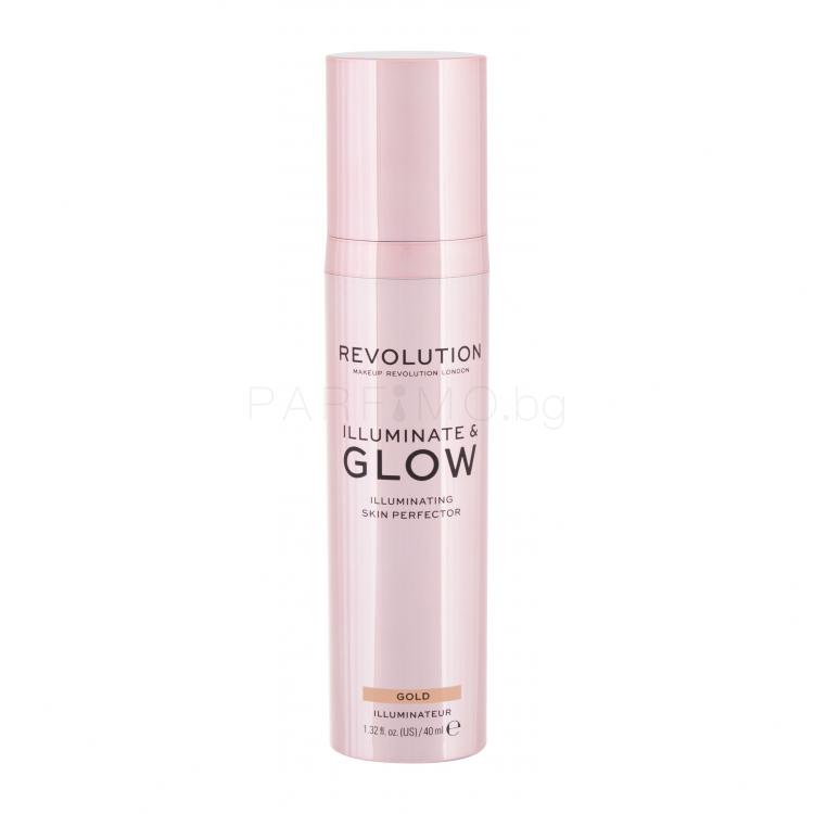 Makeup Revolution London Glow &amp; Illuminate Хайлайтър за жени 40 ml Нюанс Gold